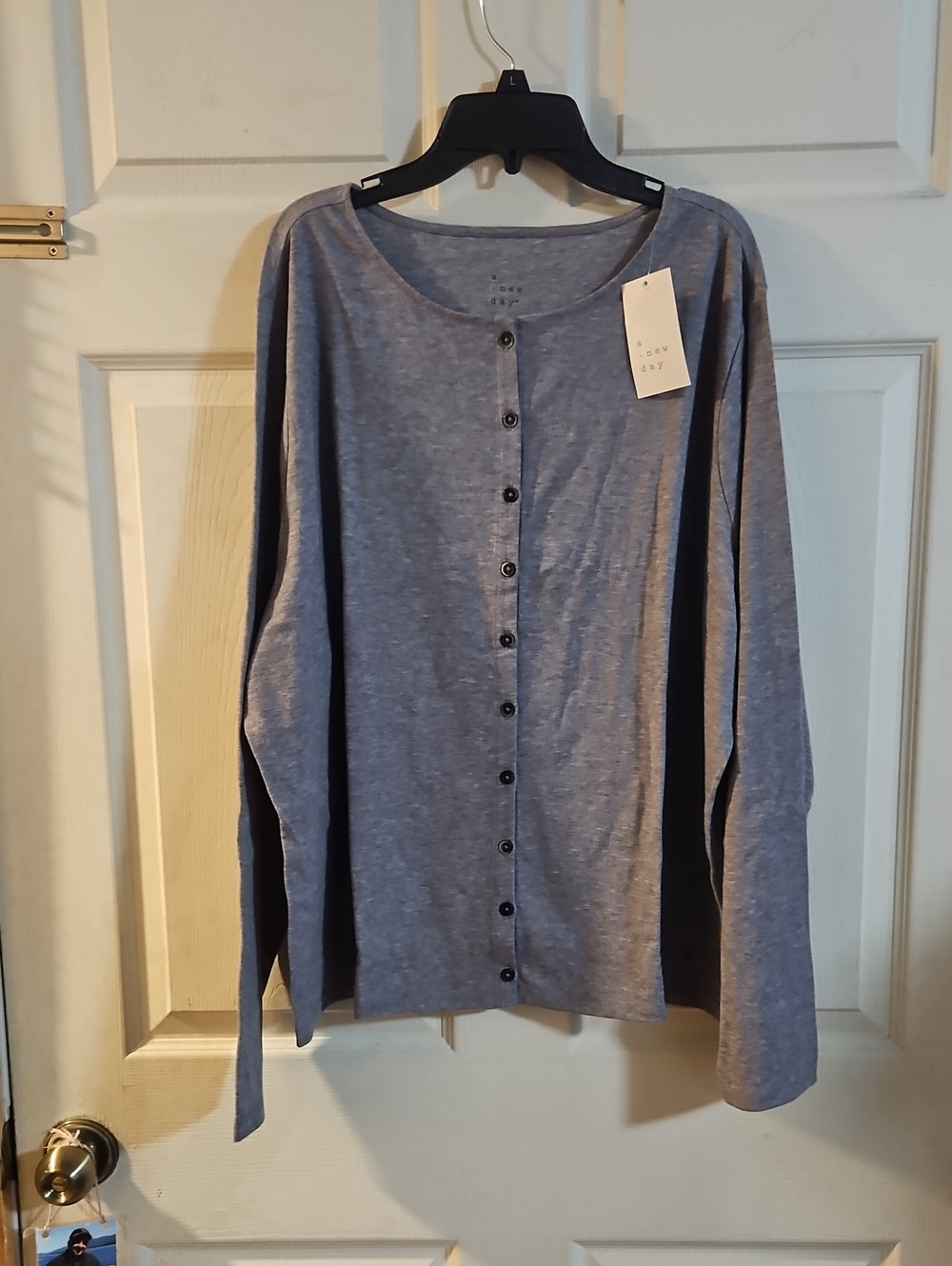 A NEW DAY Women's Long Sleeve Knit Cardigan: Gray: NEW WITH TAGS: SIZE 3X